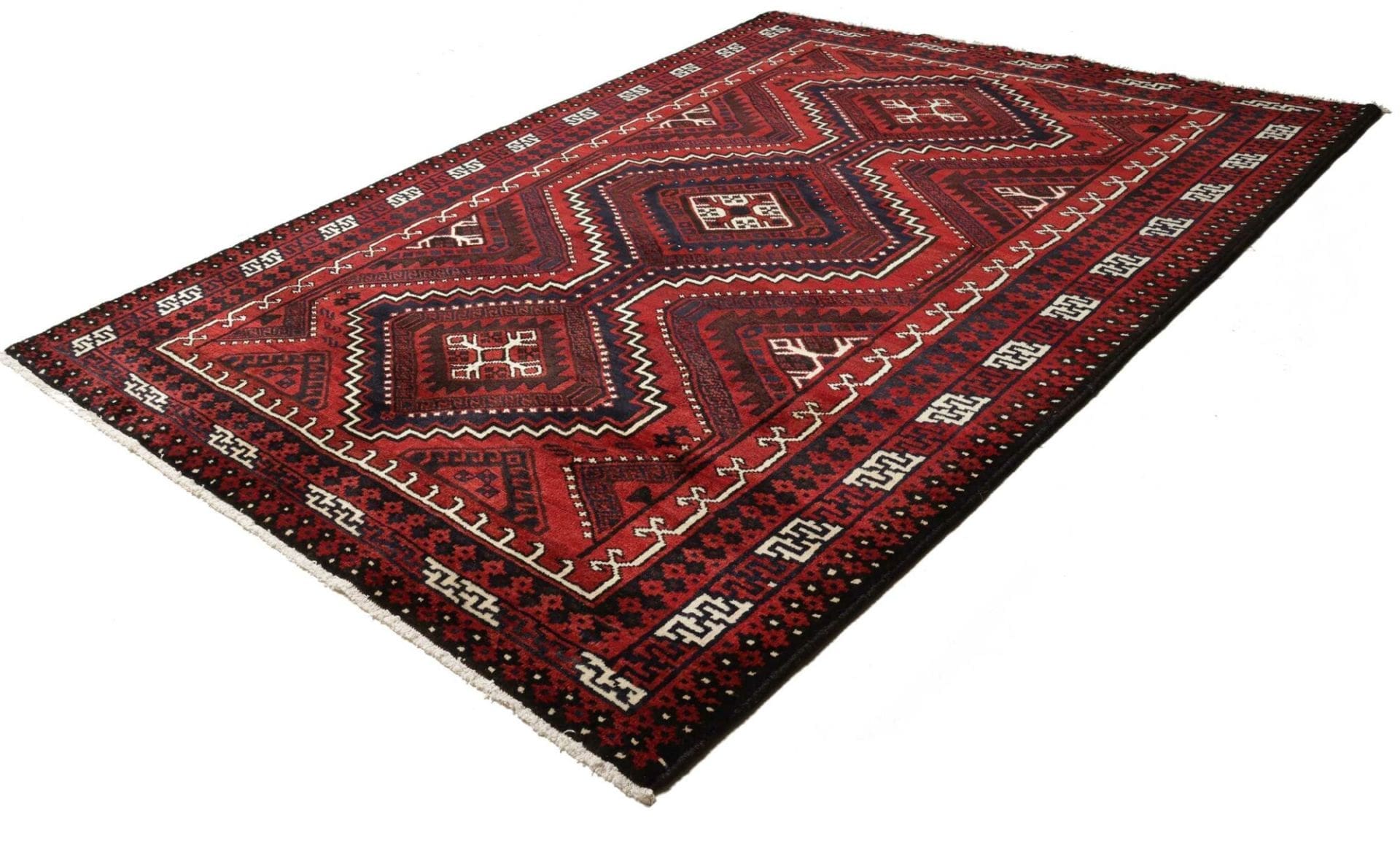 lori-orientteppich-228-x-305-cm-geometrisches-muster-handgeknupft-2 Handgeknüpfter Loribaft Perserteppich, 228 × 305 cm, Wolle