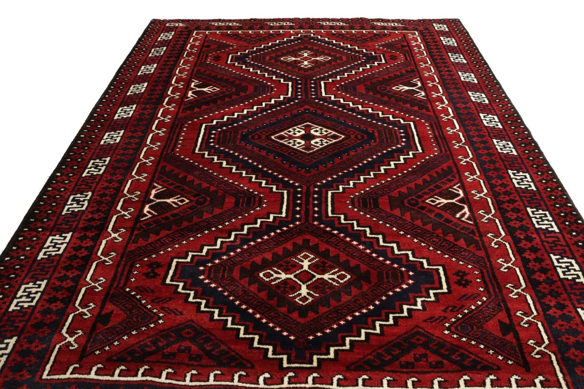 lori-orientteppich-228-x-305-cm-geometrisches-muster-handgeknupft-4 Handgeknüpfter Loribaft Perserteppich, 228 × 305 cm, Wolle