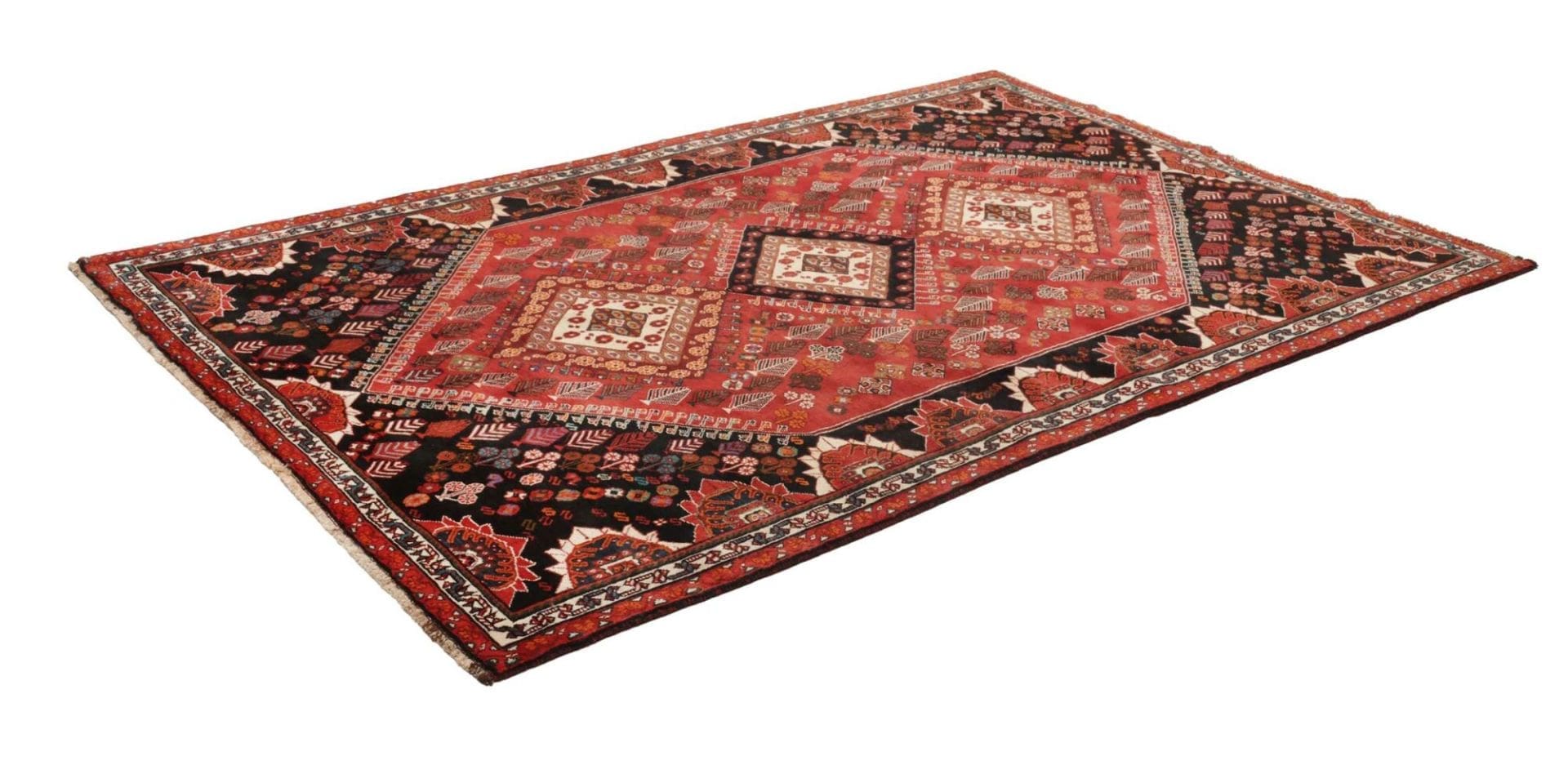 Handgeknüpfter Shiraz Perserteppich, 179 × 270 cm, Wolle