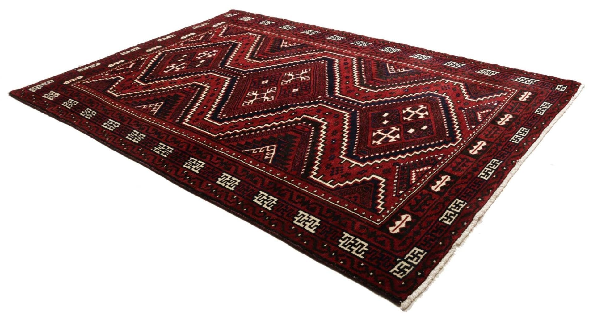 lori-teppich-228-x-320cm-geometrisch-schurwolle-handgeknupft-3 Handgeknüpfter Loribaft Perserteppich, 228 × 320 cm, Wolle