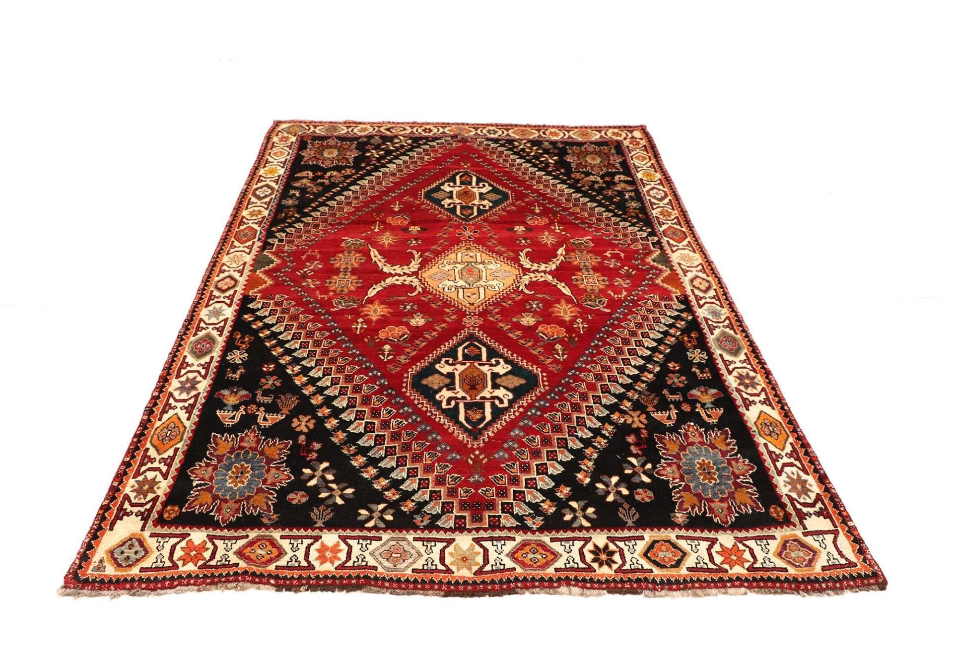 Shiraz Perserteppich aus Iran, 186 × 260 cm