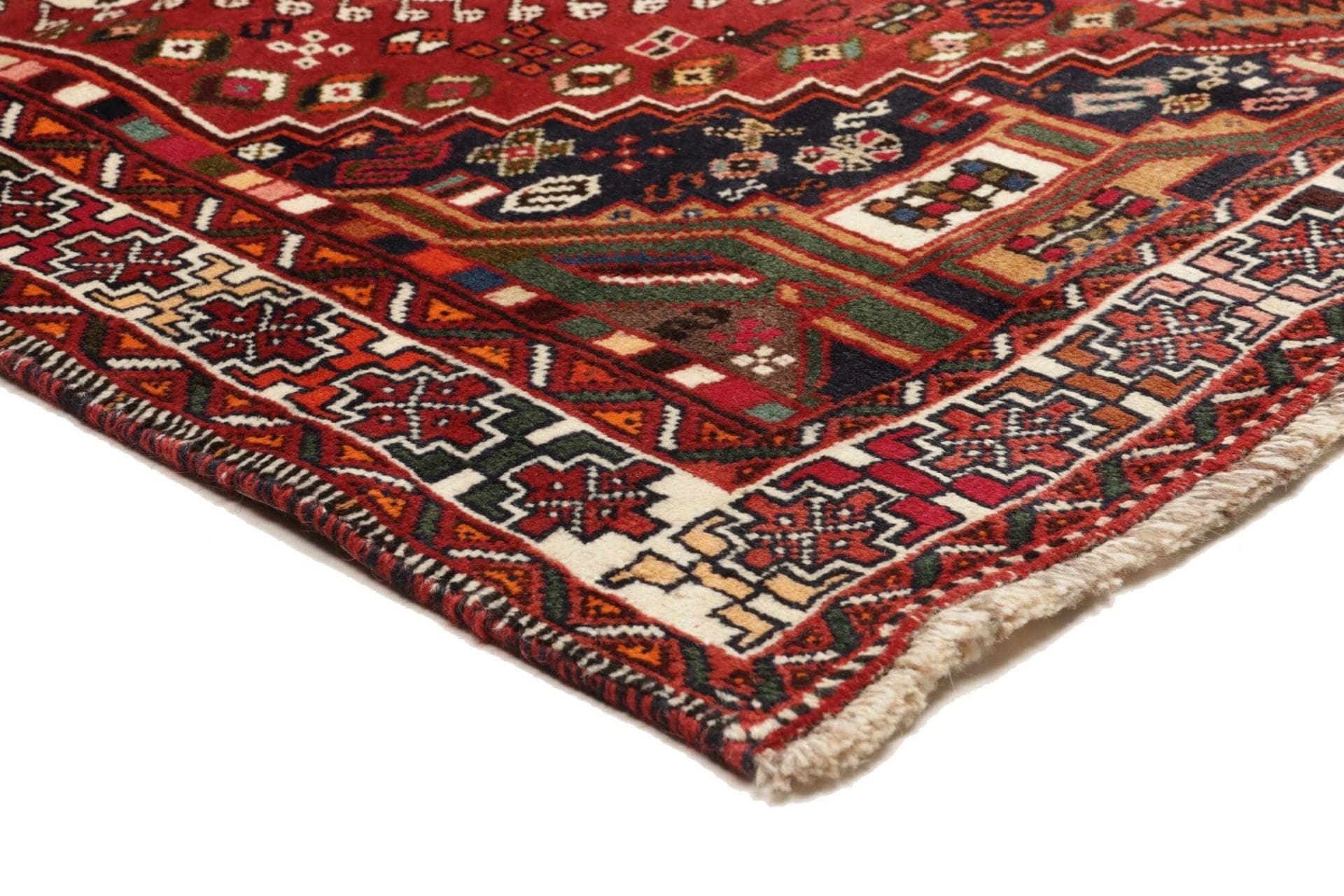 gashghai-orientteppich-178-x-238cm-handgeknupft-wolle-bunt-4 Handgeknüpfter Qashqai Perserteppich, 178 × 238 cm, Wolle