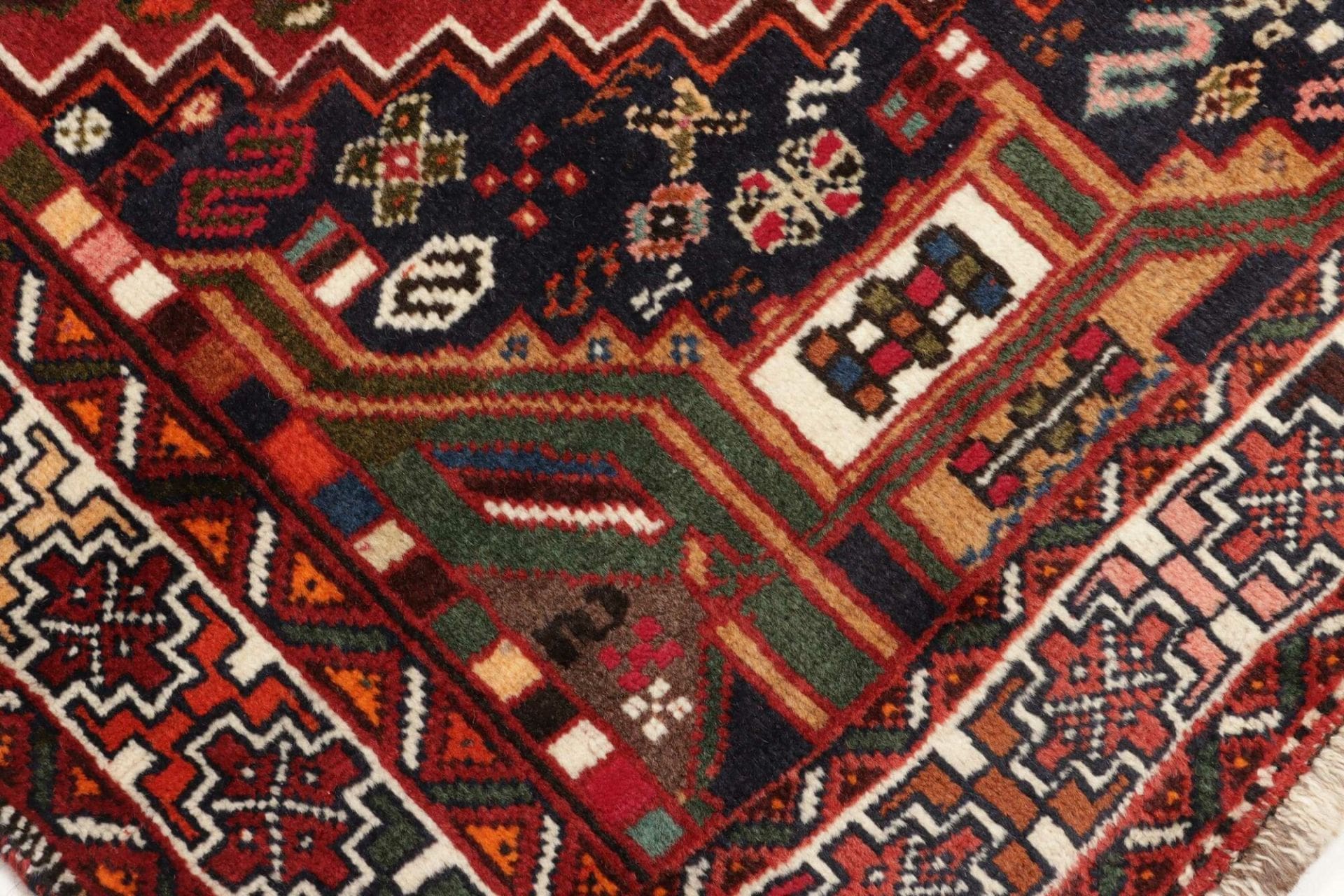 gashghai-orientteppich-178-x-238cm-handgeknupft-wolle-bunt-5 Handgeknüpfter Qashqai Perserteppich, 178 × 238 cm, Wolle
