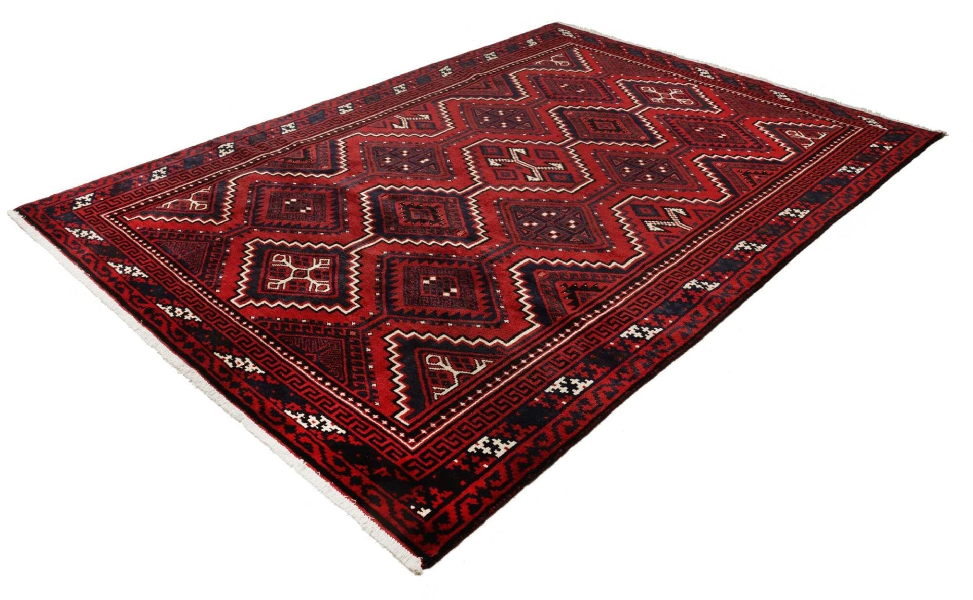 lori-orientteppich-228-x-315-cm-mit-geometrischen-mustern-handgeknupft-1 Loribaft Perserteppich aus Iran, 228 × 315 cm