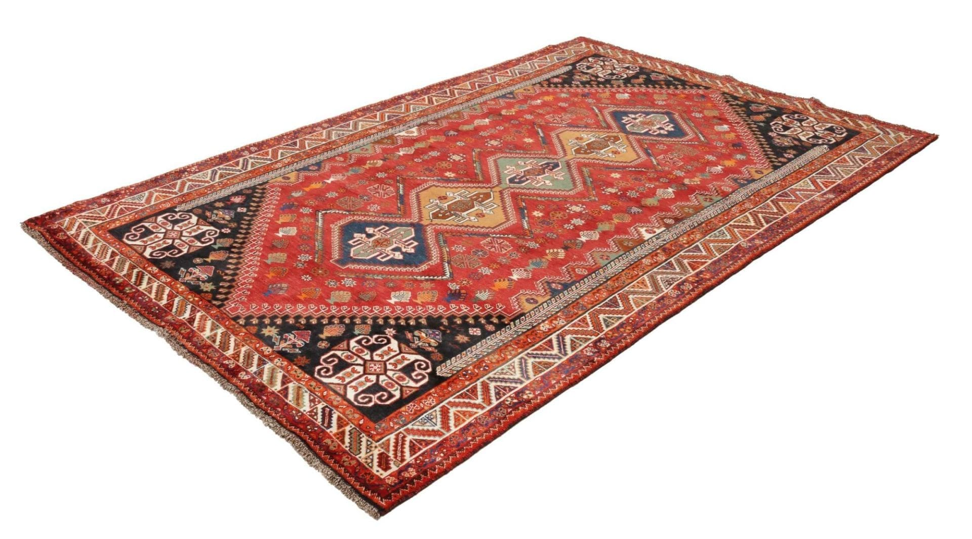 shiraz-teppich-181-x-270cm-handgeknupft-aus-schurwolle-1 Shiraz Perserteppich aus Iran, 181 × 270 cm