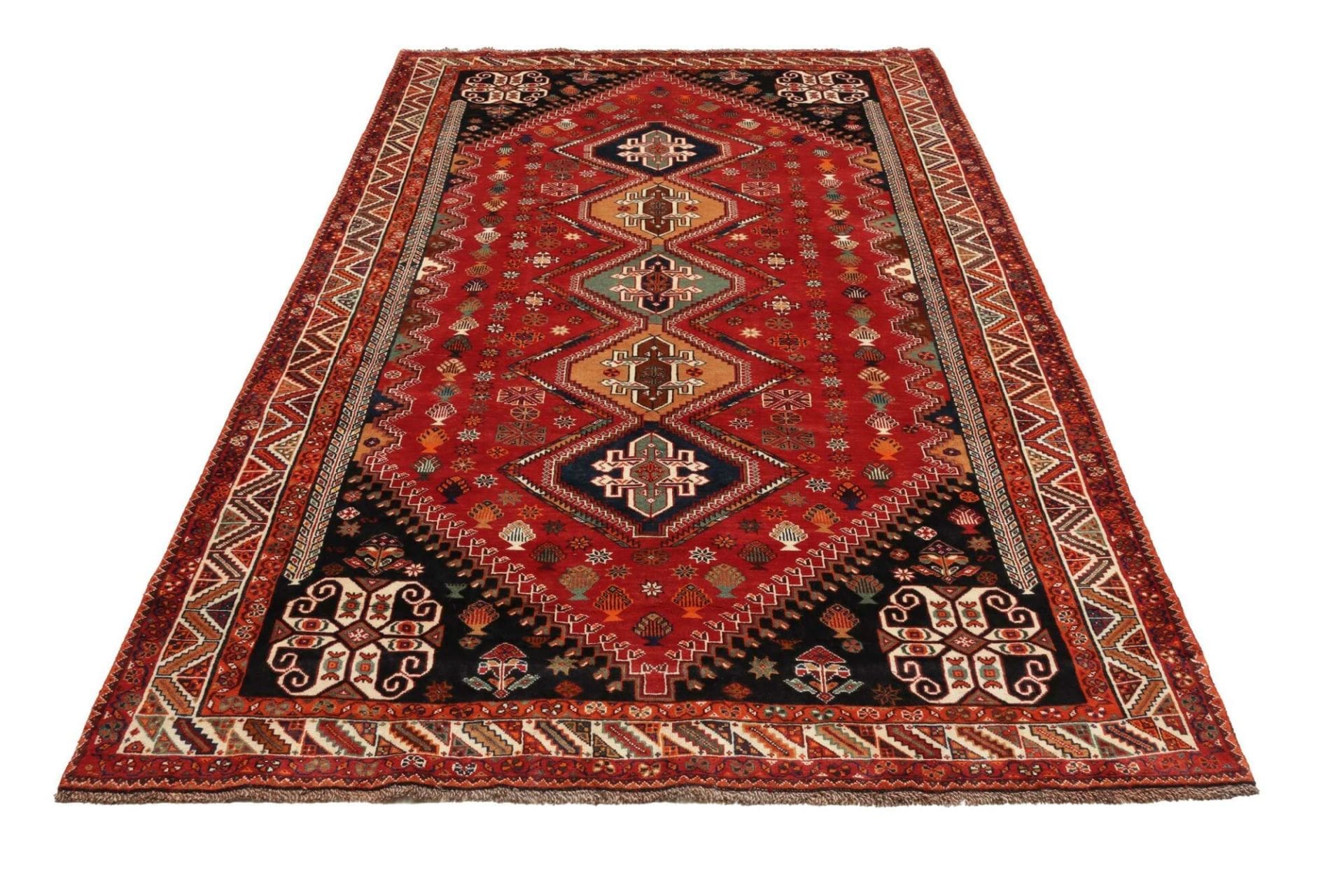 shiraz-teppich-181-x-270cm-handgeknupft-aus-schurwolle-3 Shiraz Perserteppich aus Iran, 181 × 270 cm