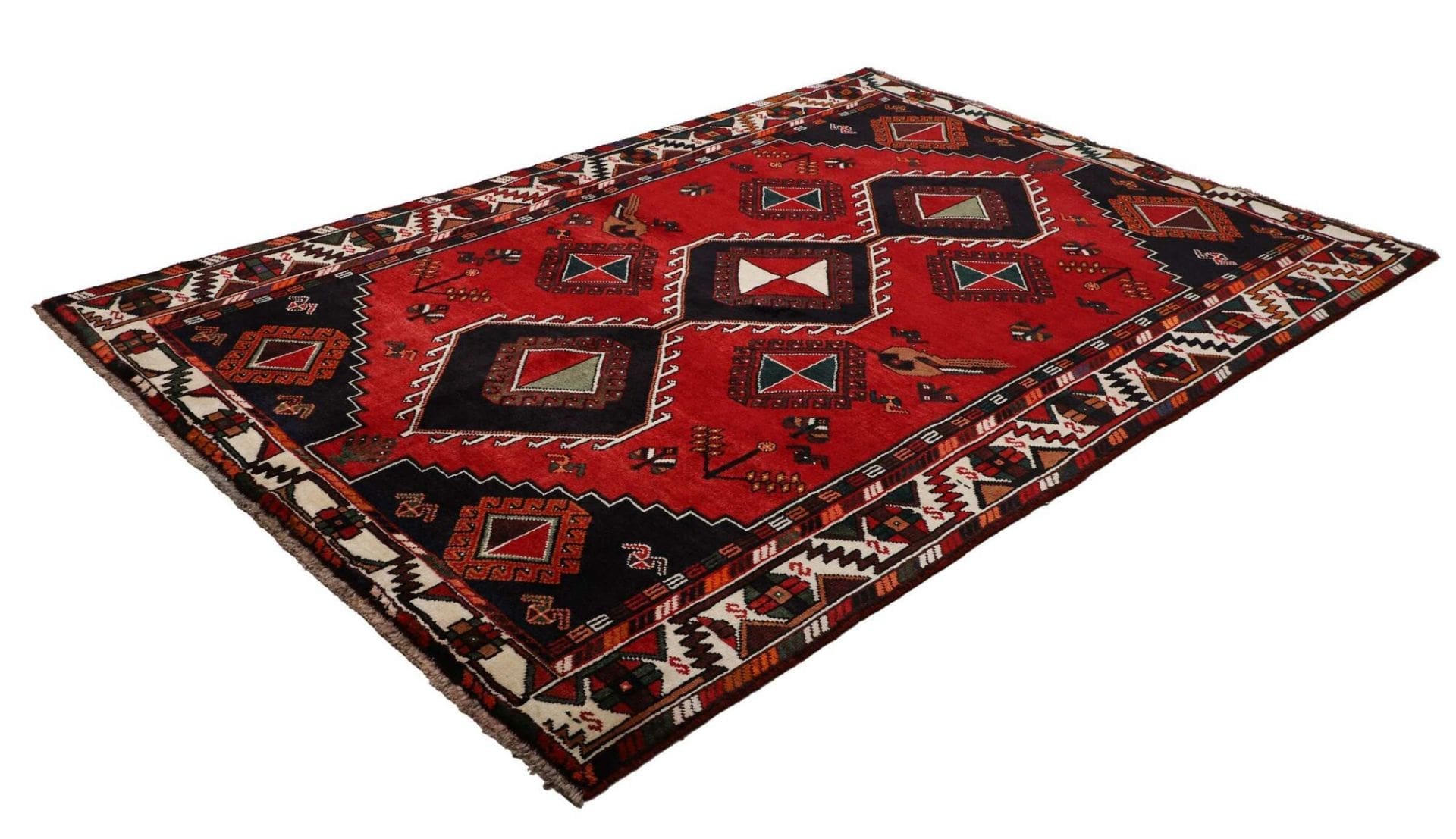 shiraz-orientteppich-178-x-253-cm-handgeknupft-aus-wolle-1 Shiraz Perserteppich 178 × 253 cm aus Wolle, handgeknüpft