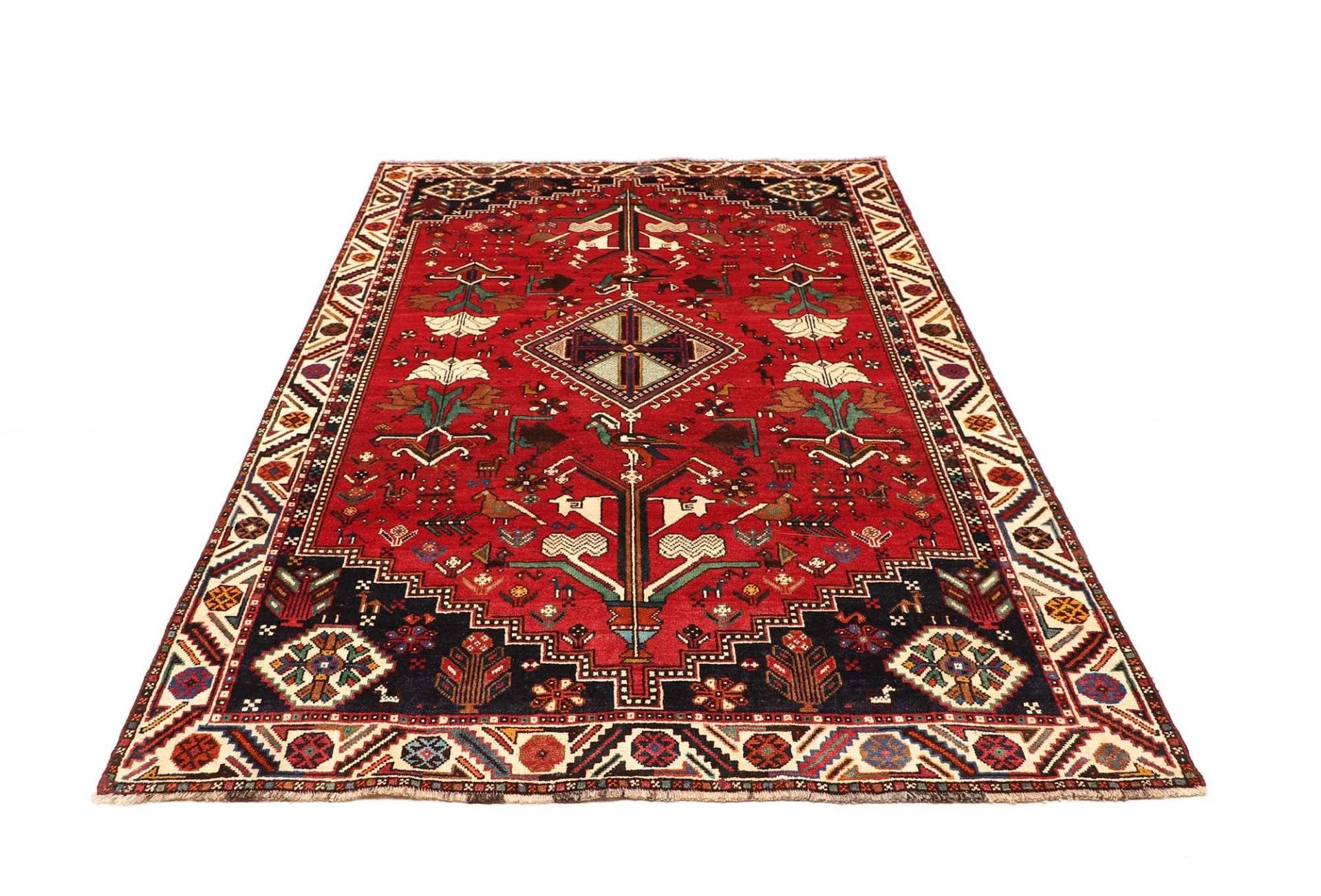 shiraz-teppich-178-x-260-cm-handgeknupft-aus-schurwolle-3 Handgeknüpfter Shiraz Perserteppich 178 × 260 cm