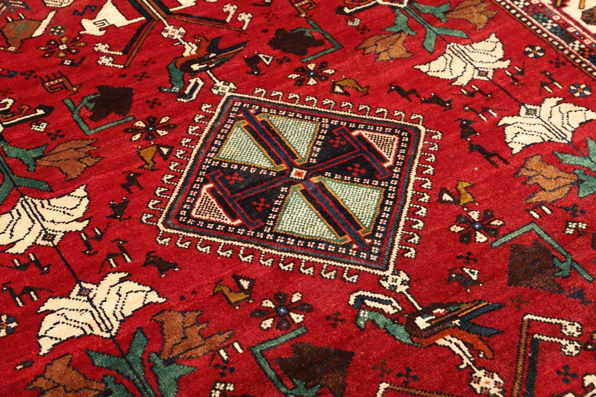 shiraz-teppich-178-x-260-cm-handgeknupft-aus-schurwolle-6 Handgeknüpfter Shiraz Perserteppich 178 × 260 cm