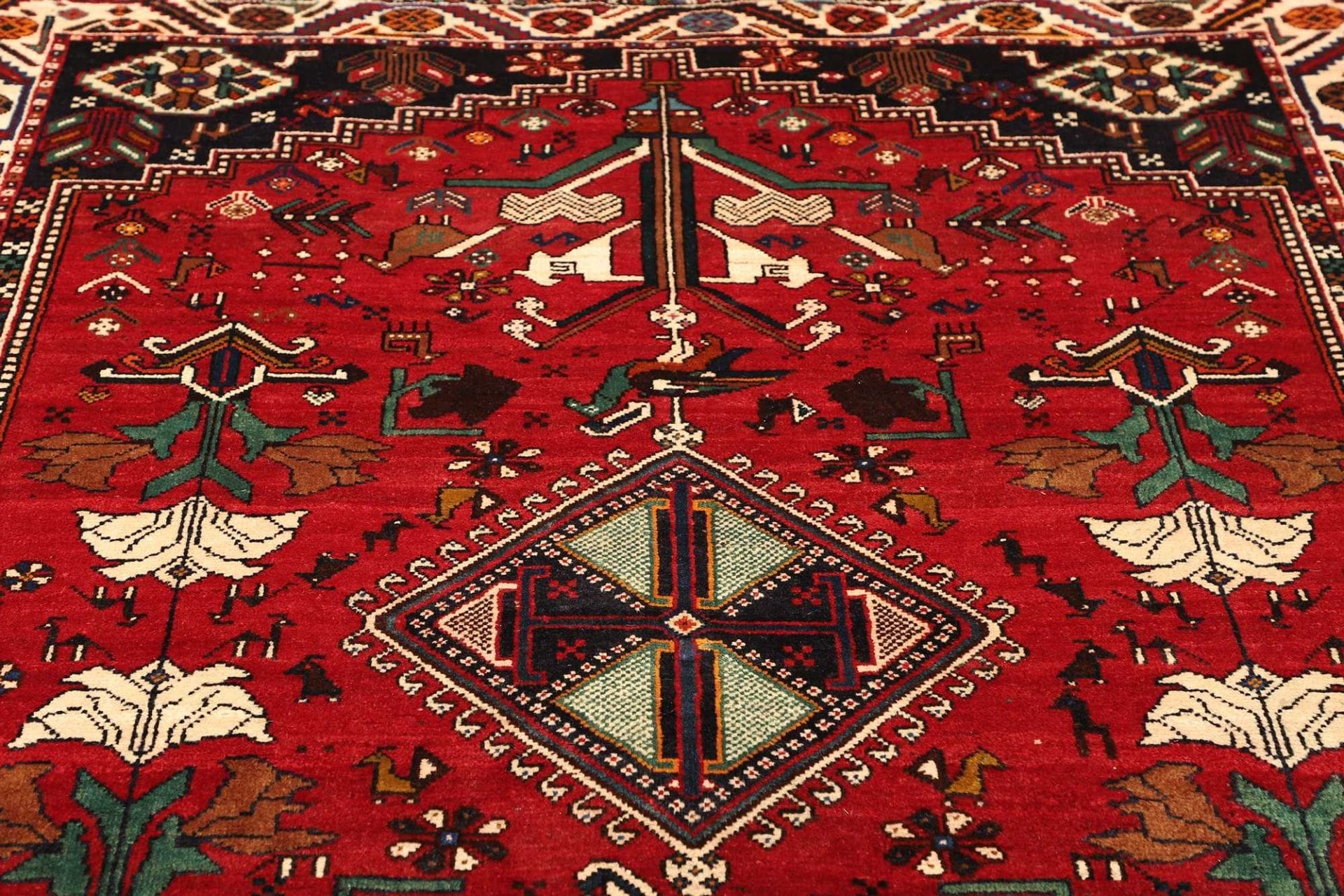 shiraz-teppich-178-x-260-cm-handgeknupft-aus-schurwolle-7 Handgeknüpfter Shiraz Perserteppich 178 × 260 cm