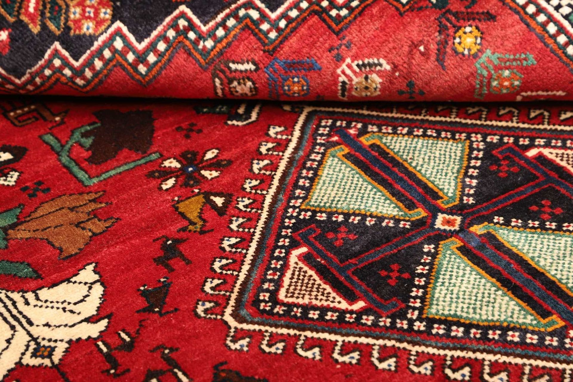 shiraz-teppich-178-x-260-cm-handgeknupft-aus-schurwolle-9 Handgeknüpfter Shiraz Perserteppich 178 × 260 cm
