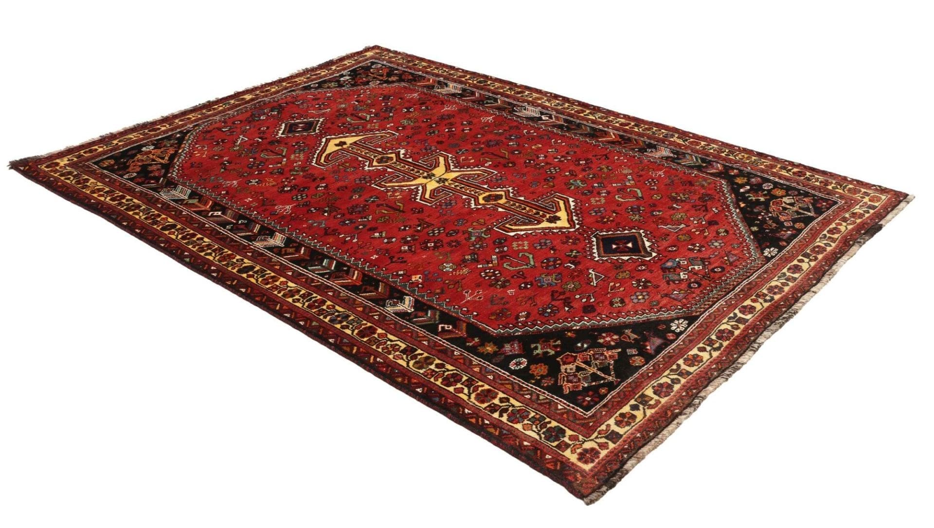 orientteppich-shiraz-180-x-250cm-handgeknupft-wolle-auf-wolle-2 Shiraz Perserteppich aus Iran, 180 × 250 cm