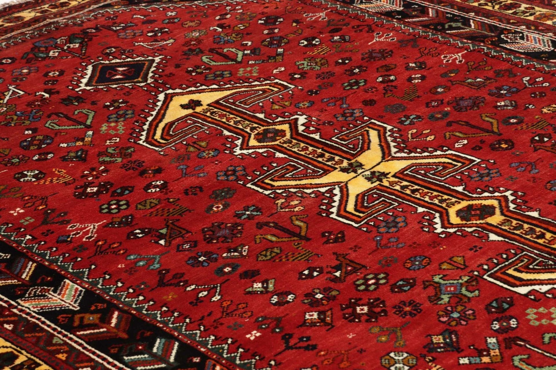 orientteppich-shiraz-180-x-250cm-handgeknupft-wolle-auf-wolle-6 Shiraz Perserteppich aus Iran, 180 × 250 cm