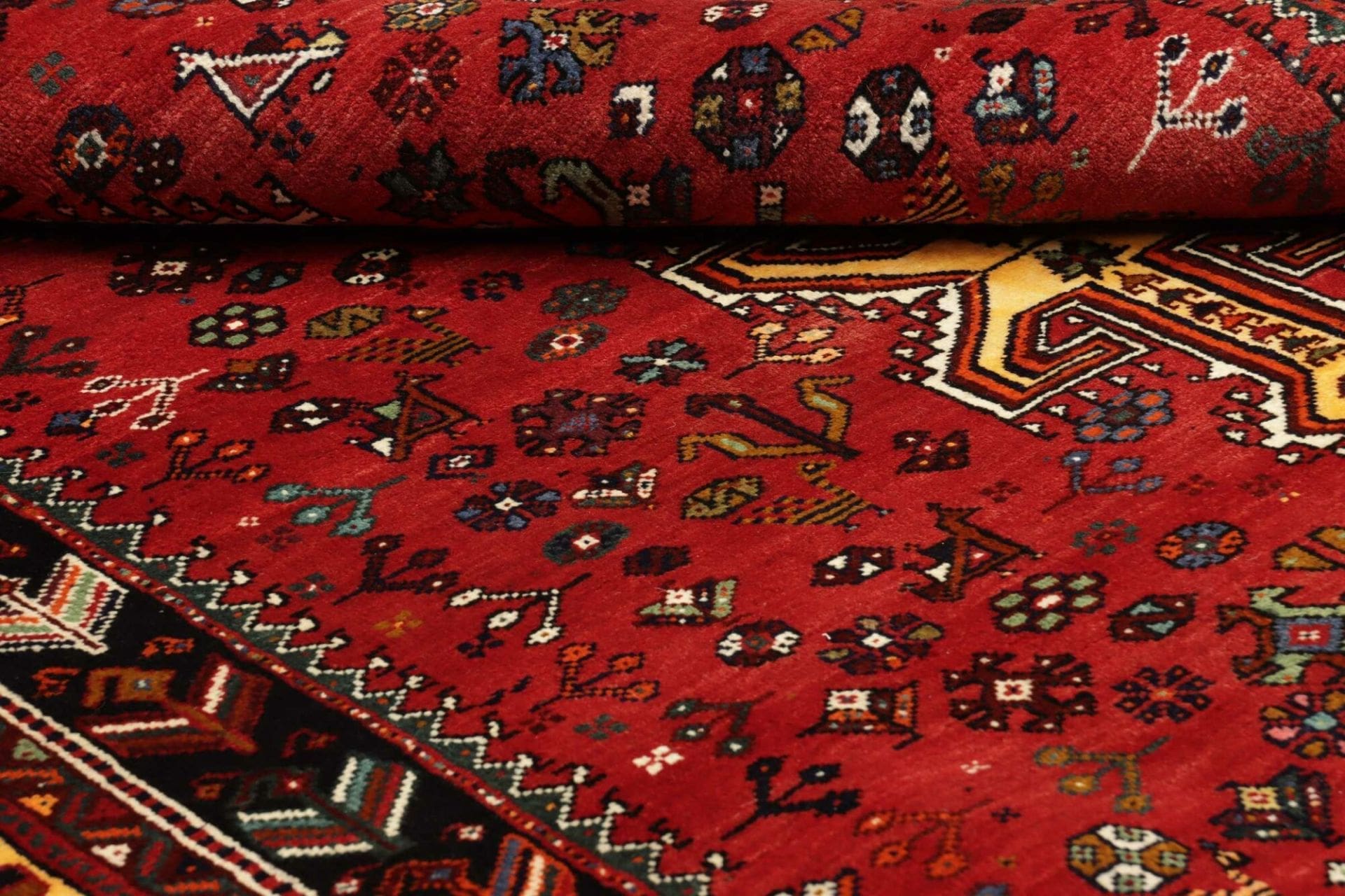 orientteppich-shiraz-180-x-250cm-handgeknupft-wolle-auf-wolle-9 Shiraz Perserteppich aus Iran, 180 × 250 cm