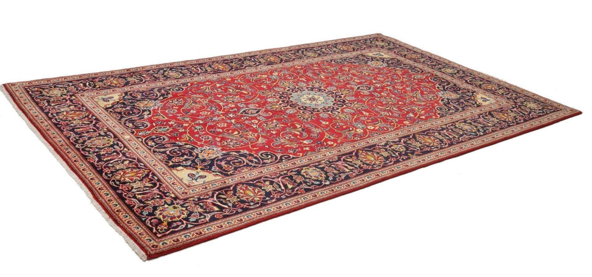 Handgeknüpfter Kashan Perserteppich, 199 × 327 cm, Wolle