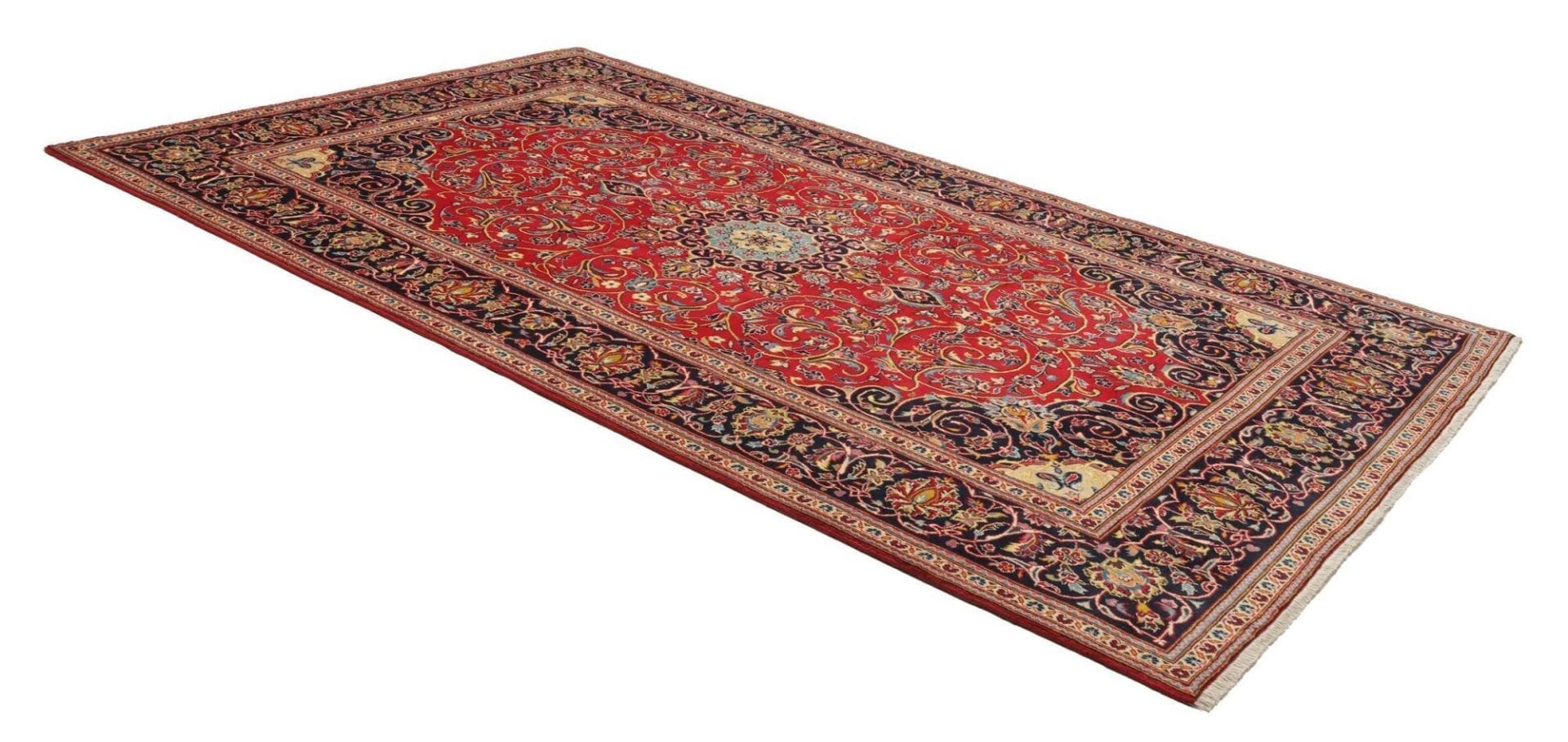 Handgeknüpfter Kashan Perserteppich, 199 × 327 cm, Wolle