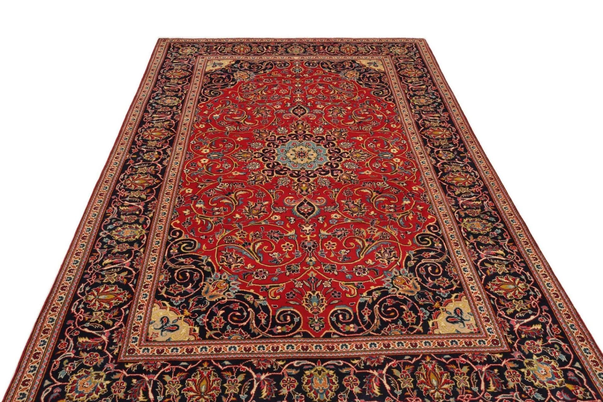 Handgeknüpfter Kashan Perserteppich, 199 × 327 cm, Wolle