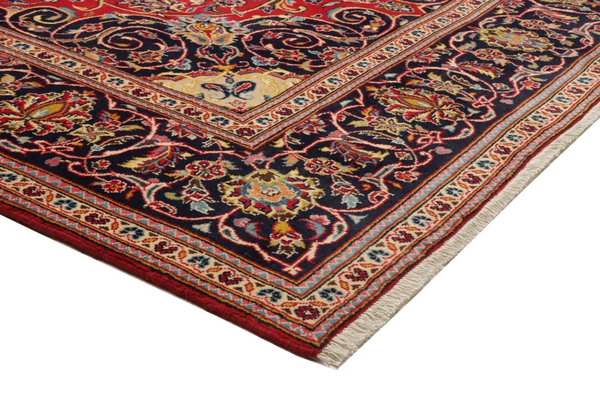 Handgeknüpfter Kashan Perserteppich, 199 × 327 cm, Wolle