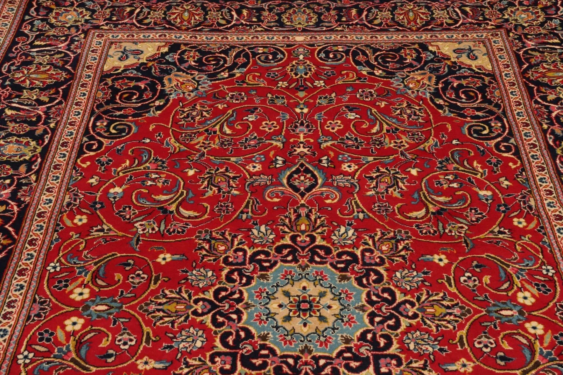 Handgeknüpfter Kashan Perserteppich, 199 × 327 cm, Wolle