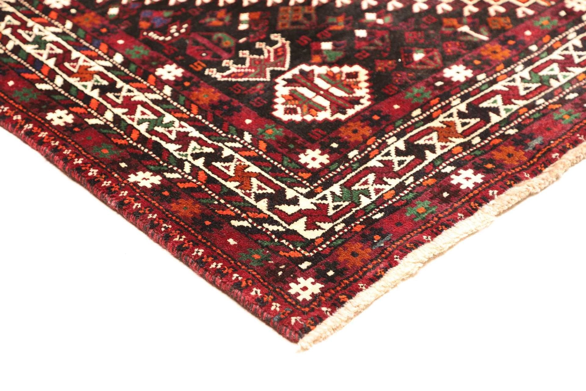 shiraz-teppich-189-x-260cm-wolle-geometrisches-muster-handgeknupft-4 Shiraz Perserteppich 189 × 260 cm aus Wolle, handgeknüpft