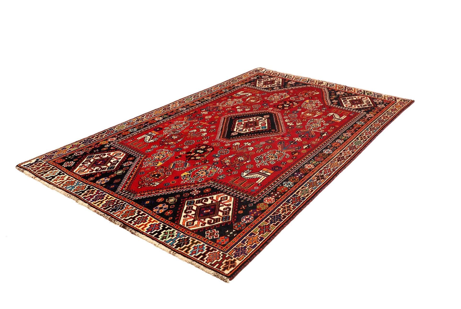 Handgeknüpfter Shiraz Perserteppich, 173 × 278 cm, Wolle