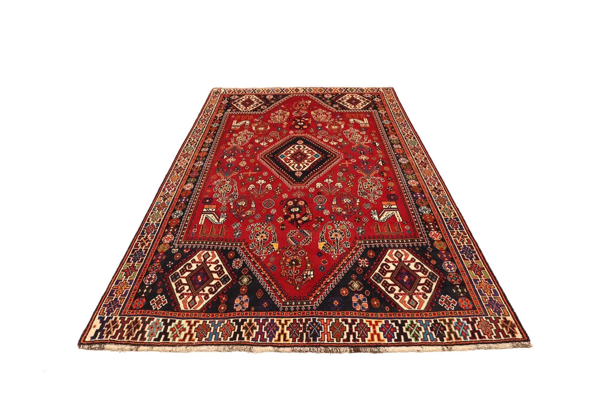 Handgeknüpfter Shiraz Perserteppich, 173 × 278 cm, Wolle