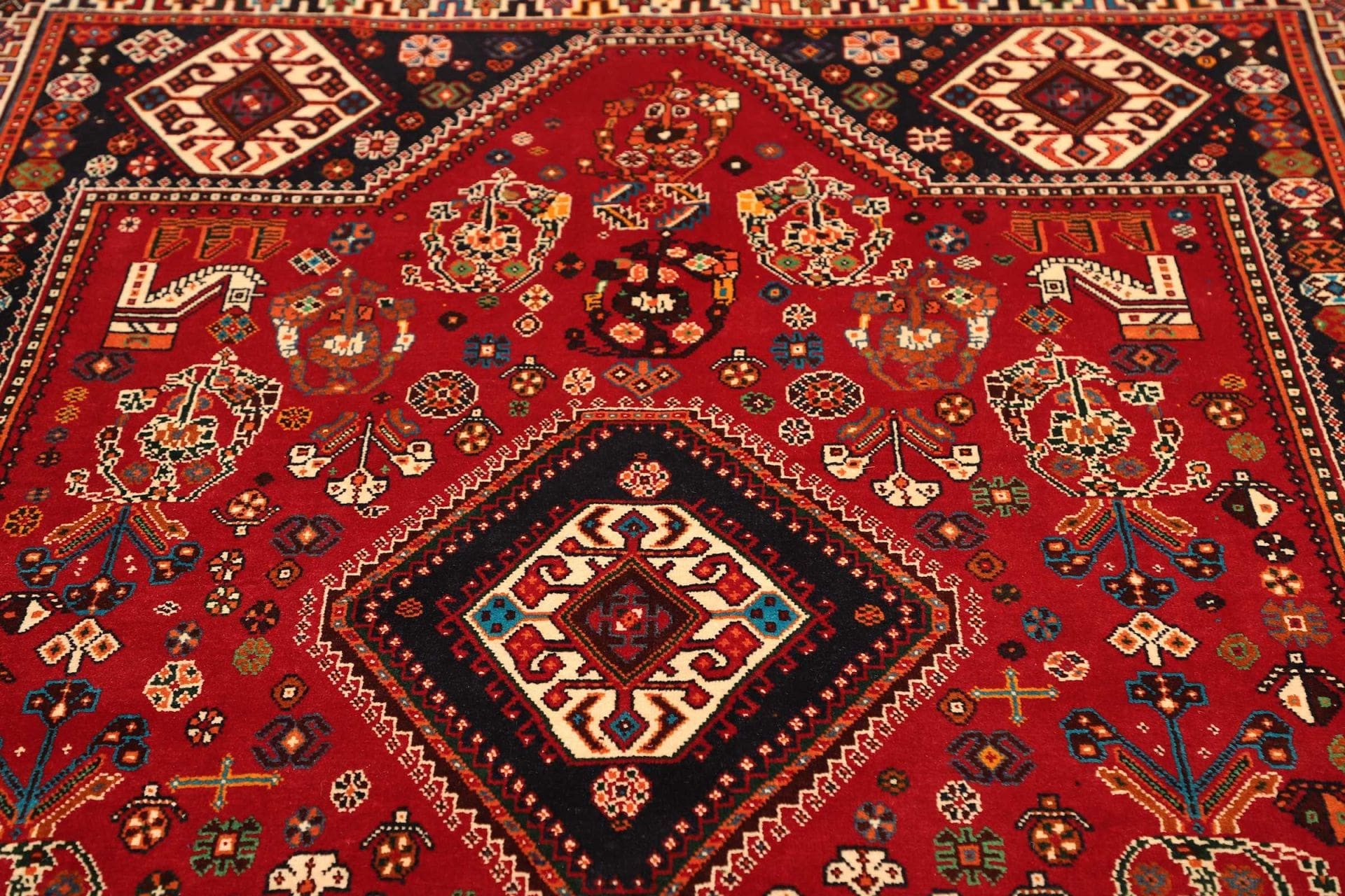 Handgeknüpfter Shiraz Perserteppich, 173 × 278 cm, Wolle