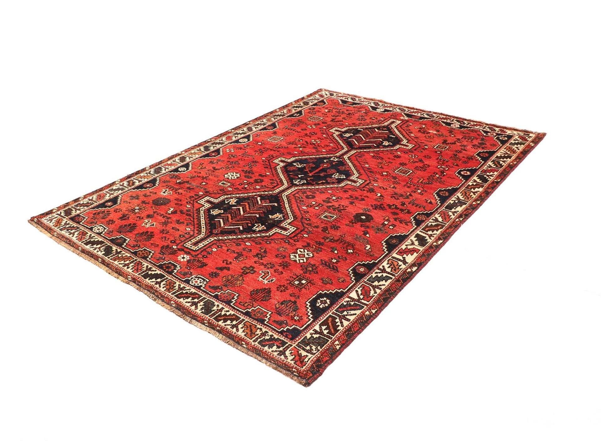 Handgeknüpfter Shiraz Perserteppich, 180 × 245 cm, Wolle