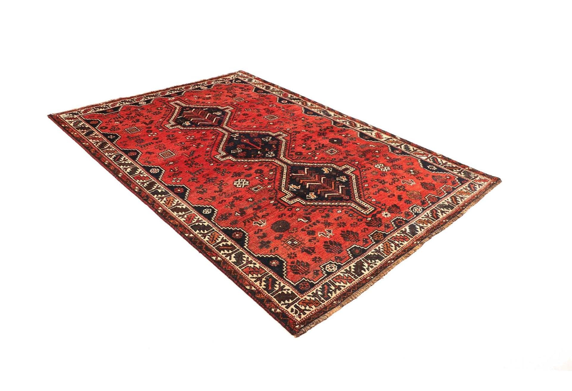 Handgeknüpfter Shiraz Perserteppich, 180 × 245 cm, Wolle