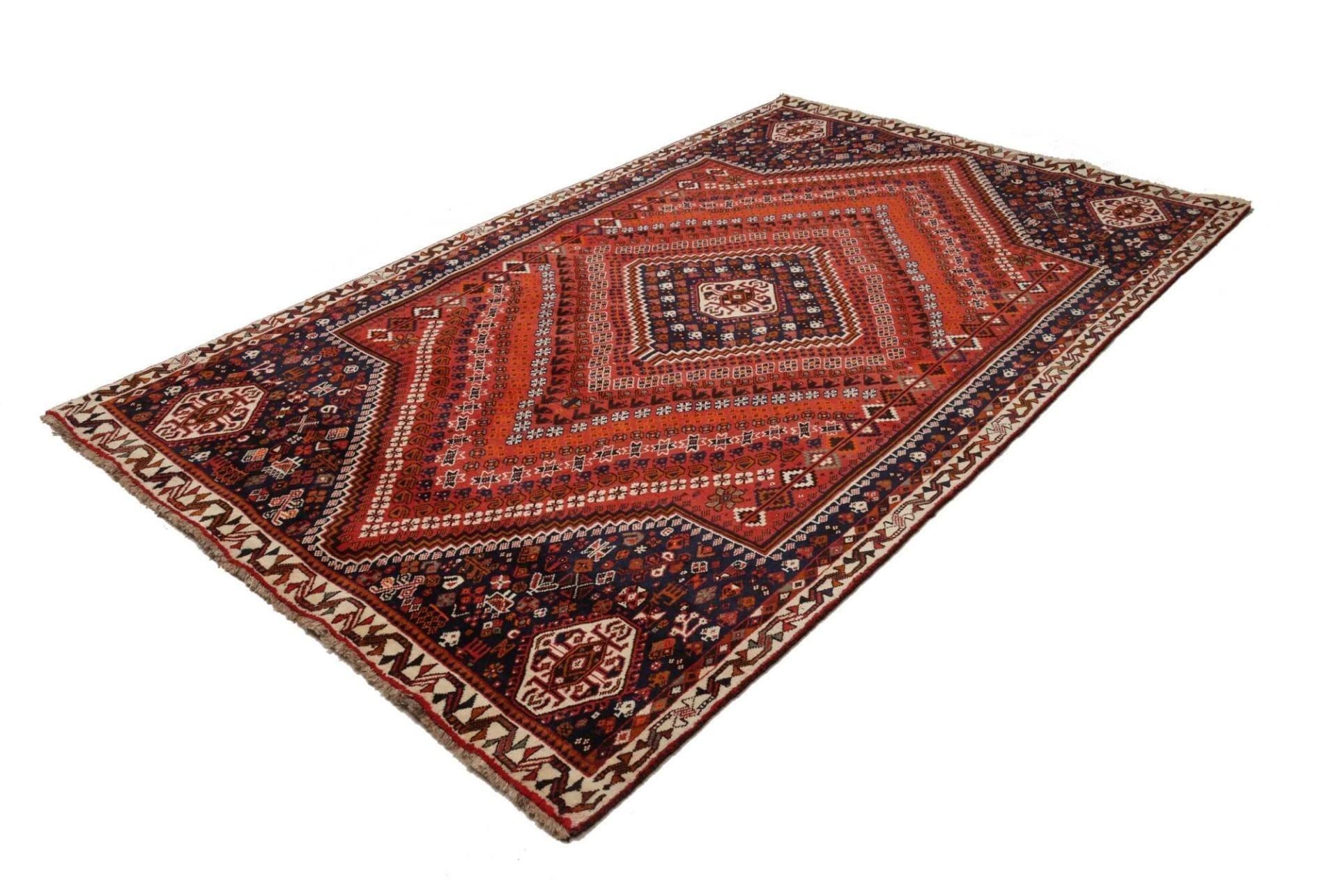 shiraz-teppich-175-x-285-cm-wolle-handgeknupft-geometrisches-muster-1 Shiraz Perserteppich aus Iran, 175 × 285 cm