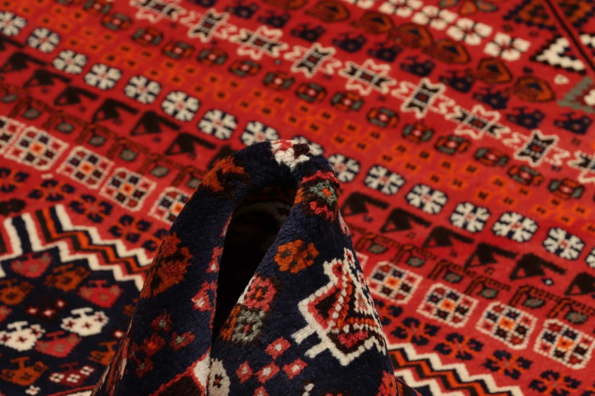 shiraz-teppich-175-x-285-cm-wolle-handgeknupft-geometrisches-muster-8 Shiraz Perserteppich aus Iran, 175 × 285 cm