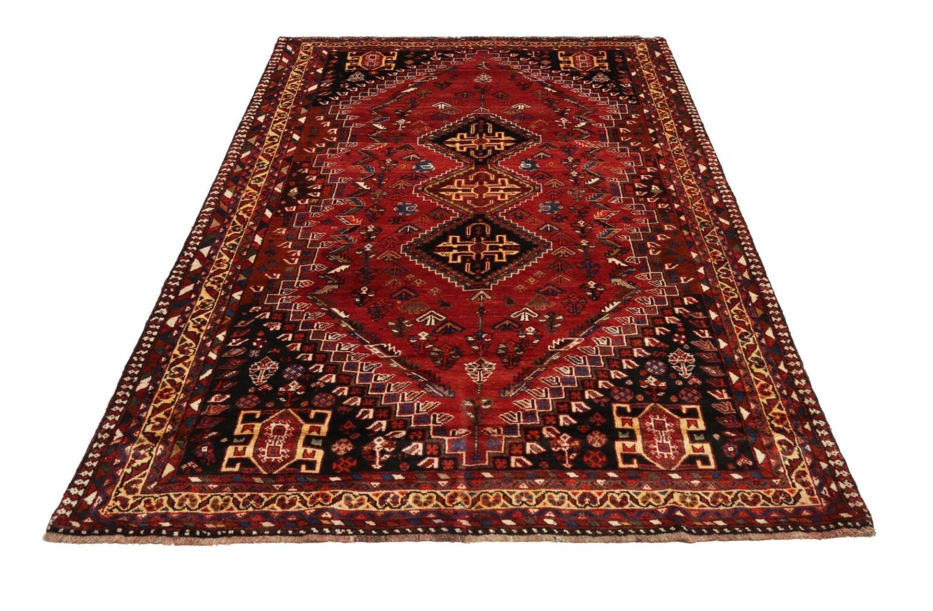 Shiraz Perserteppich 180 × 270 cm aus Wolle, handgeknüpft