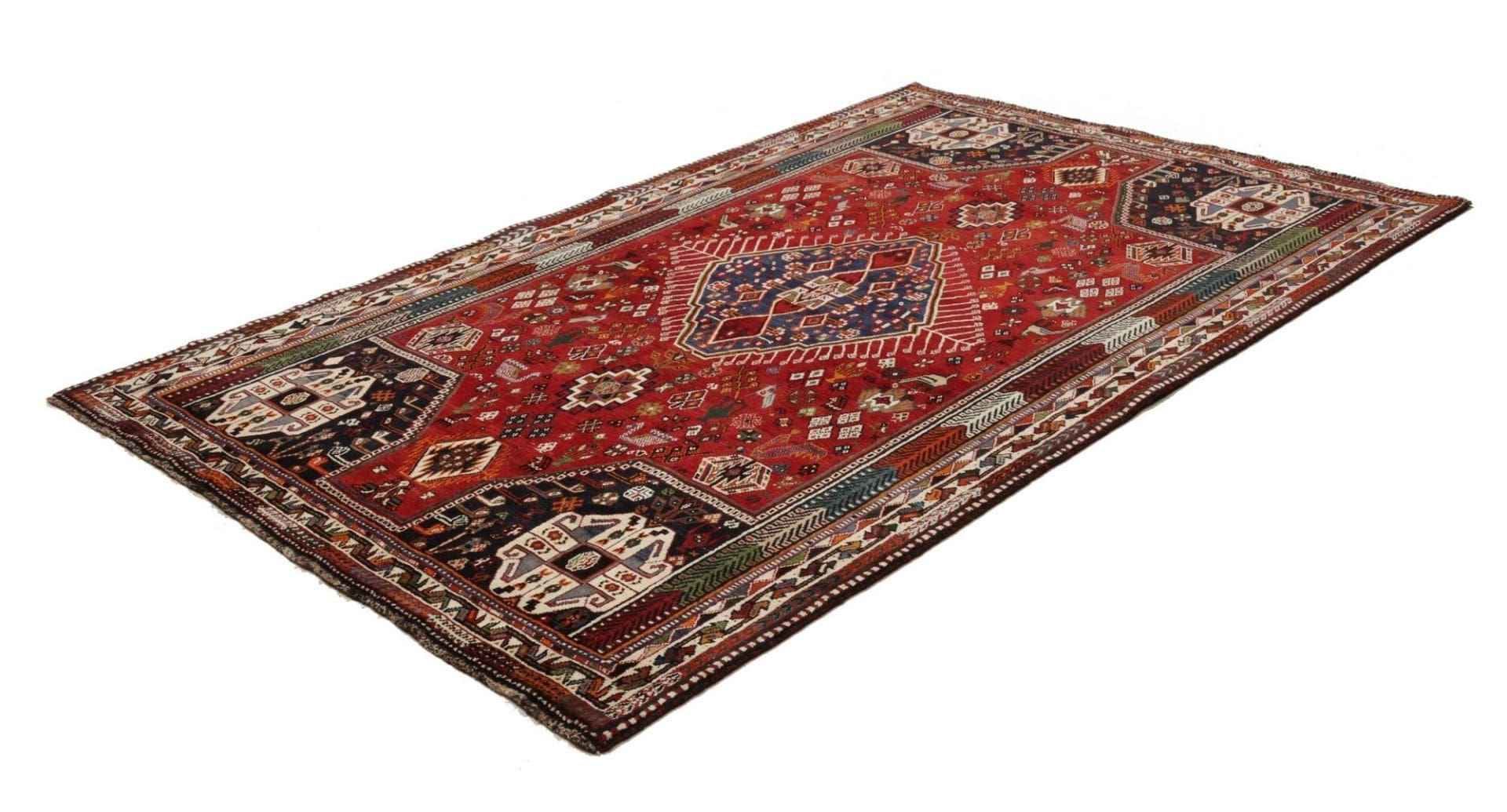 Handgeknüpfter Qashqai Perserteppich 178 × 275 cm