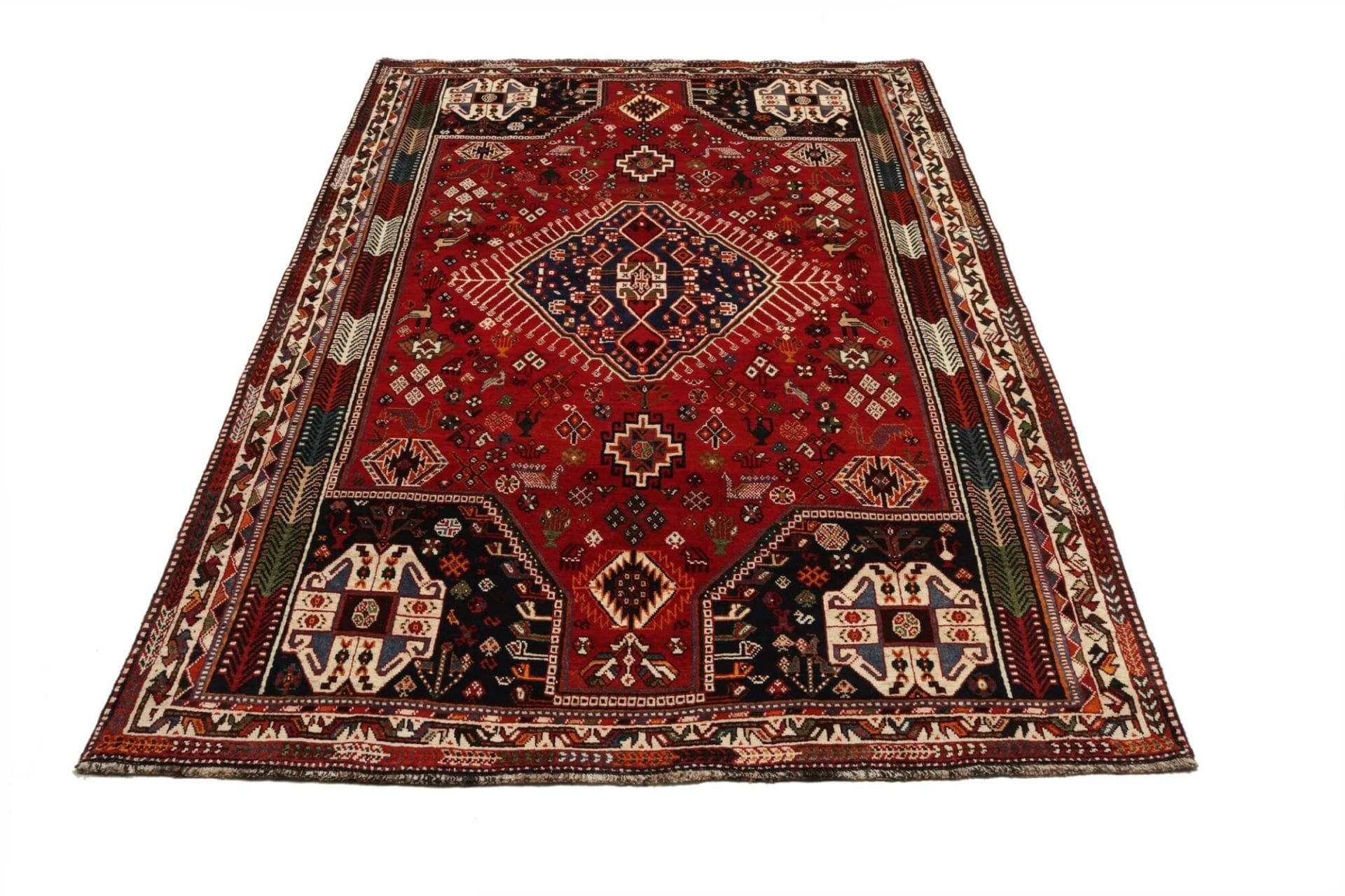 Handgeknüpfter Qashqai Perserteppich 178 × 275 cm
