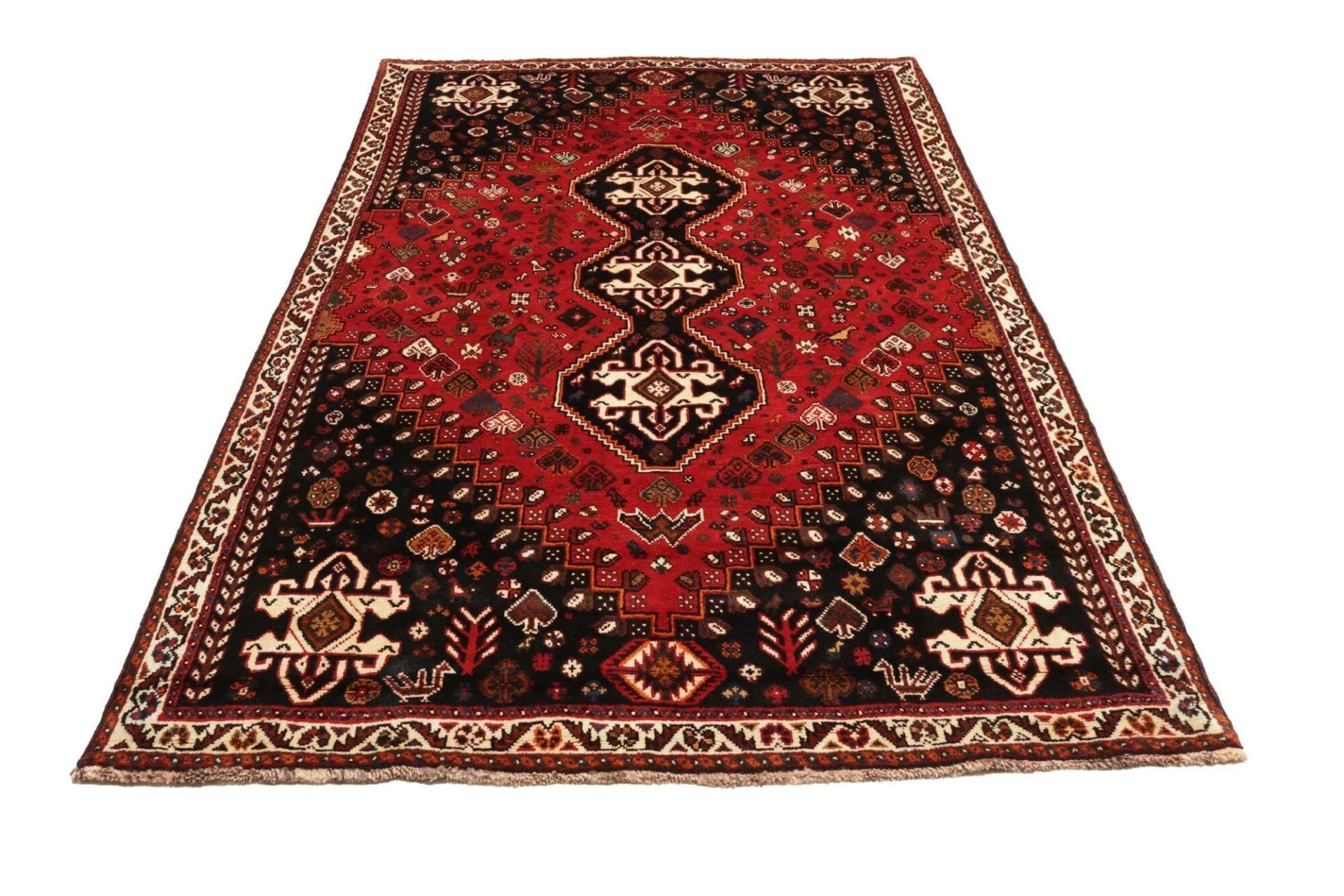 Handgeknüpfter Shiraz Perserteppich 178 × 262 cm