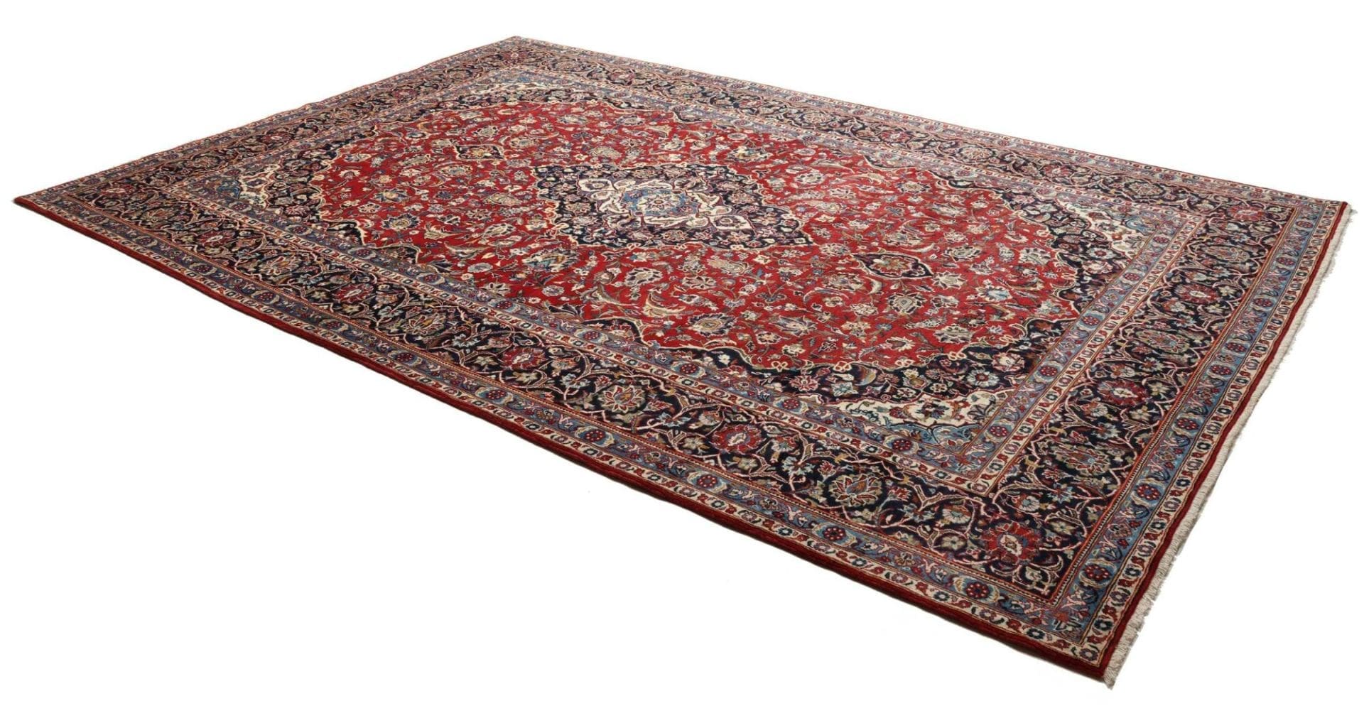 Handgeknüpfter Kashan Perserteppich, 258 × 380 cm, Wolle