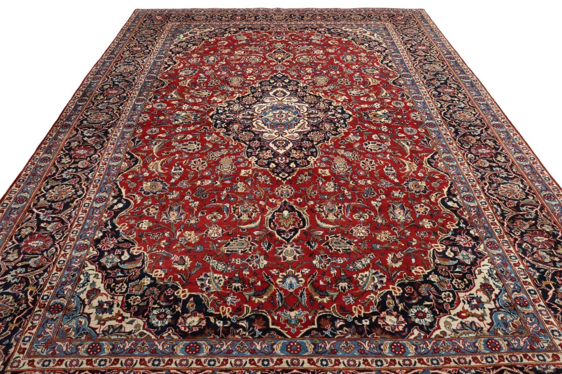 Handgeknüpfter Kashan Perserteppich, 258 × 380 cm, Wolle