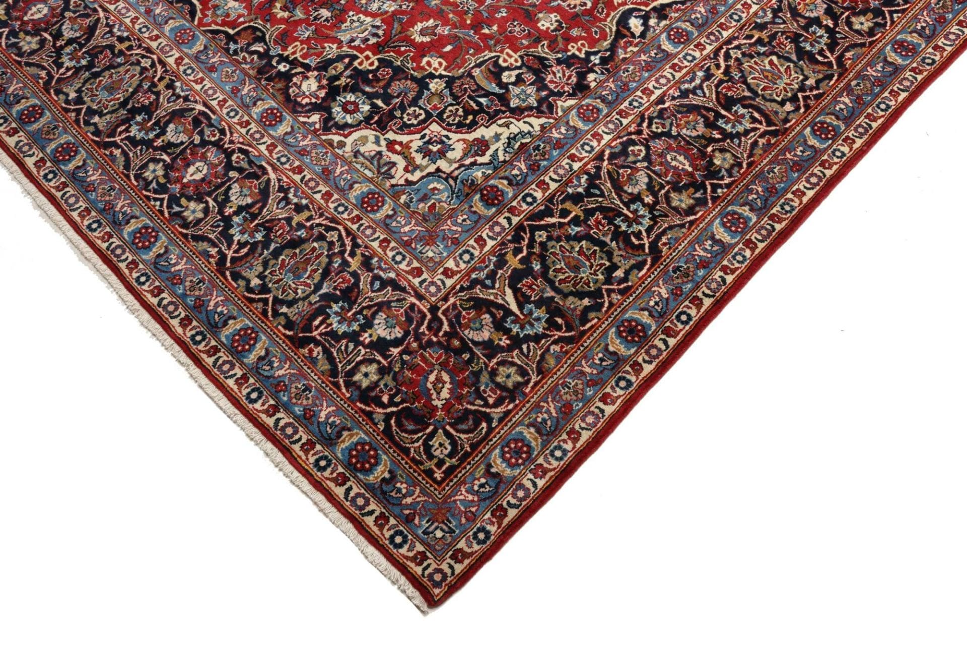 Handgeknüpfter Kashan Perserteppich, 258 × 380 cm, Wolle