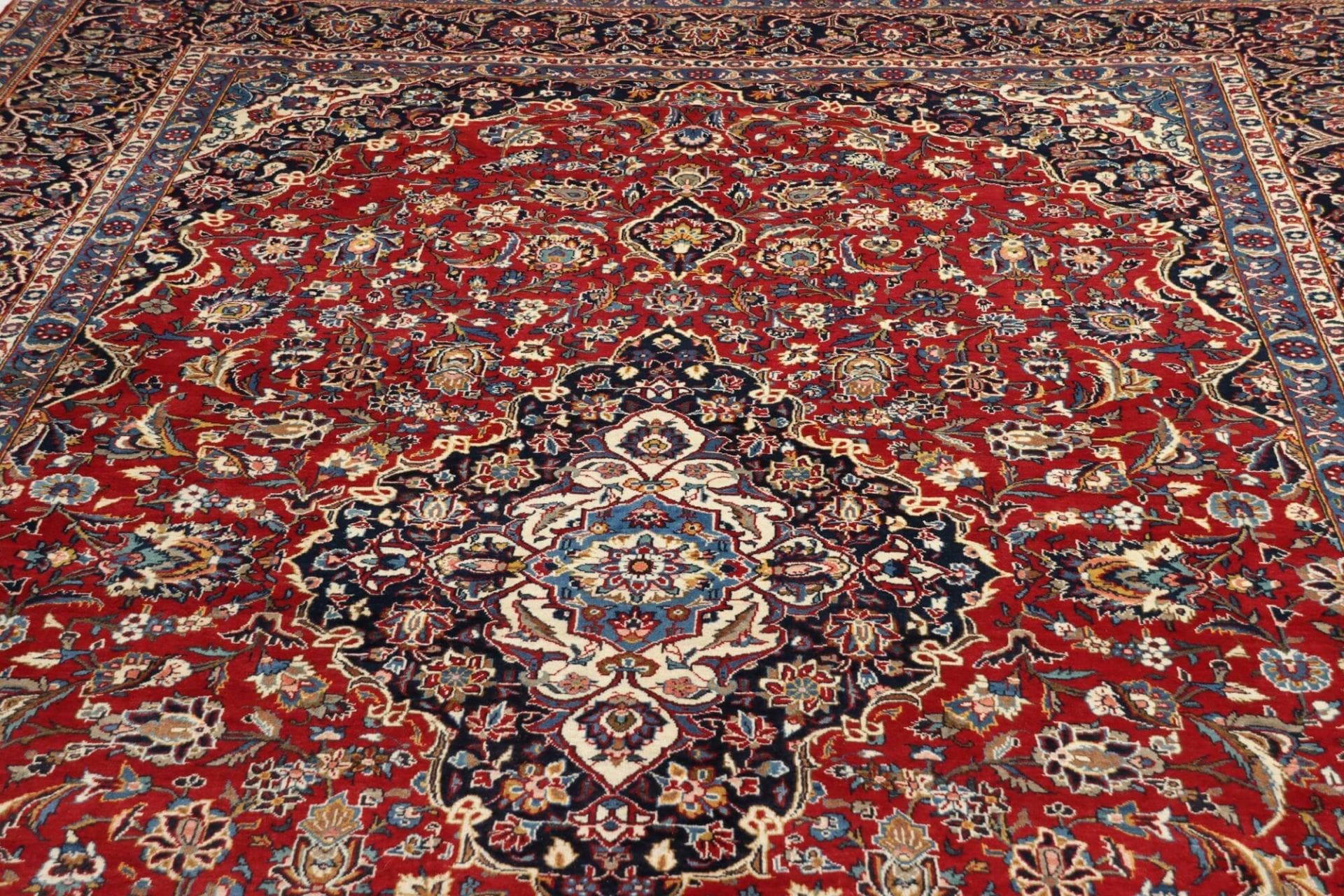 Handgeknüpfter Kashan Perserteppich, 258 × 380 cm, Wolle
