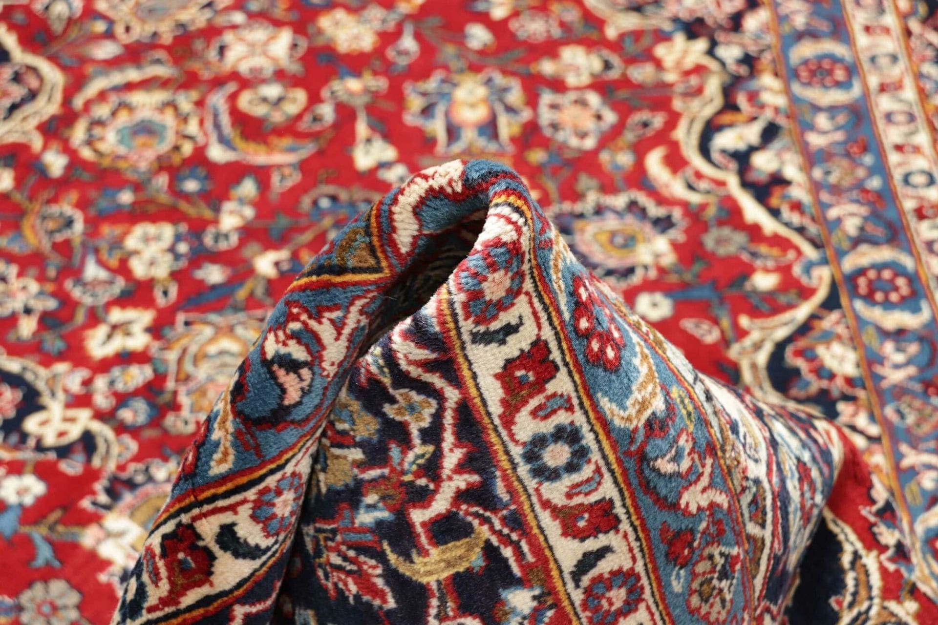 Handgeknüpfter Kashan Perserteppich, 258 × 380 cm, Wolle