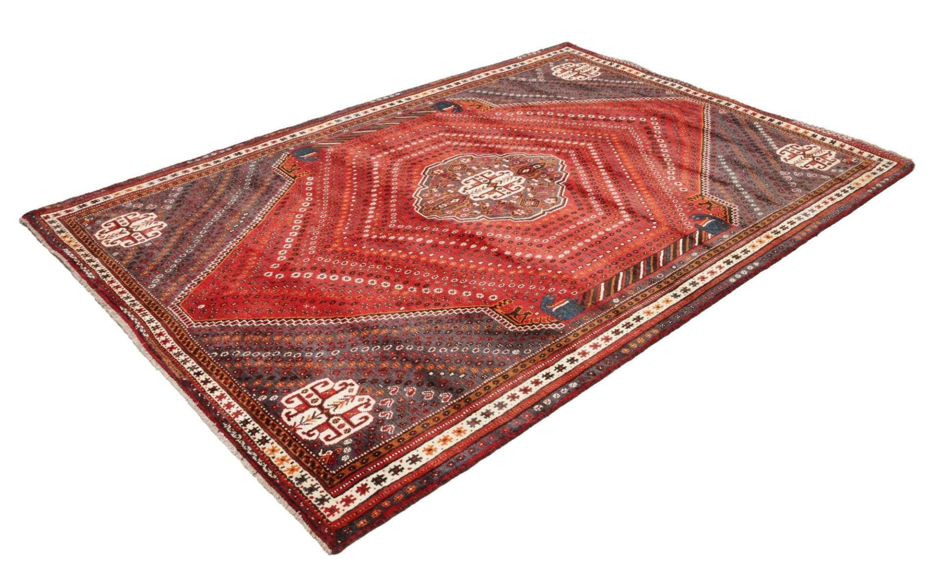 Shiraz Perserteppich 183 × 260 cm aus Wolle, handgeknüpft