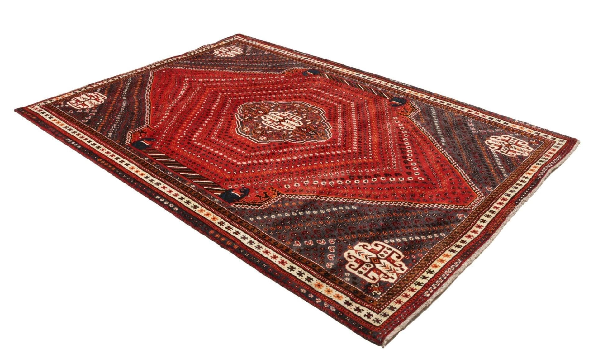 Shiraz Perserteppich 183 × 260 cm aus Wolle, handgeknüpft