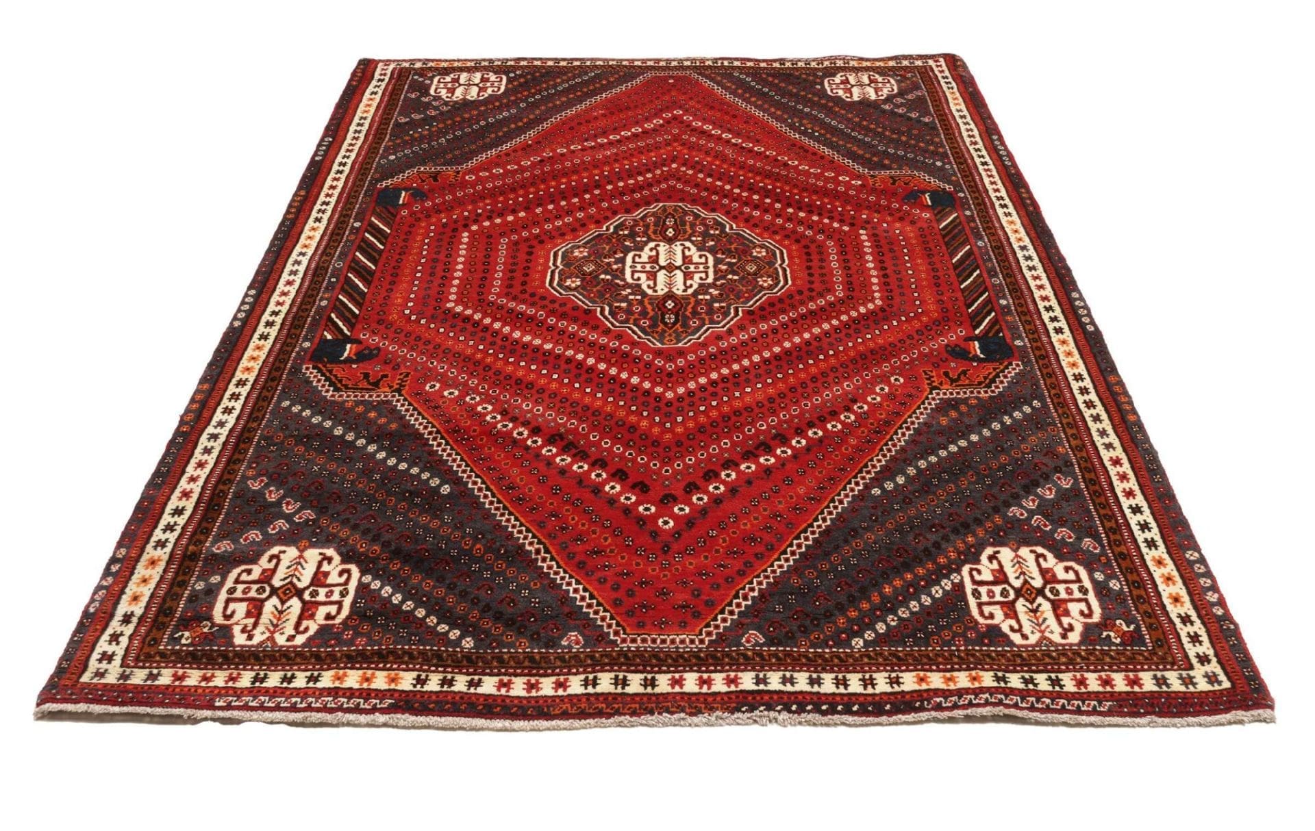 Shiraz Perserteppich 183 × 260 cm aus Wolle, handgeknüpft