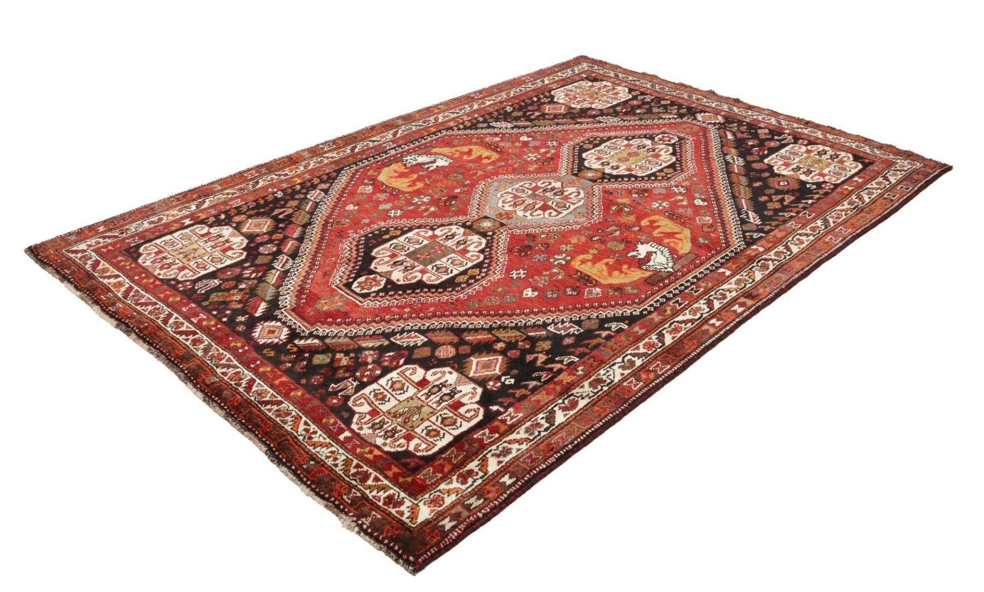 Handgeknüpfter Shiraz Perserteppich 185 × 270 cm