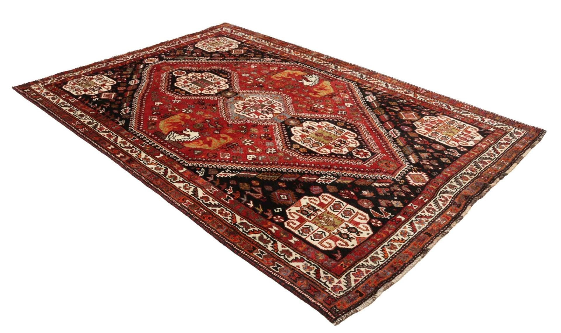 Handgeknüpfter Shiraz Perserteppich 185 × 270 cm