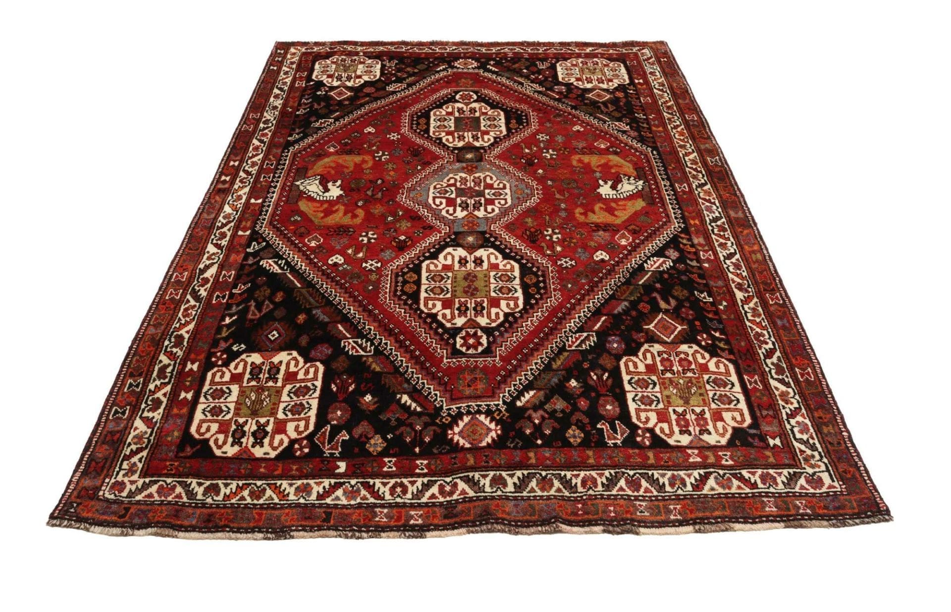 Handgeknüpfter Shiraz Perserteppich 185 × 270 cm