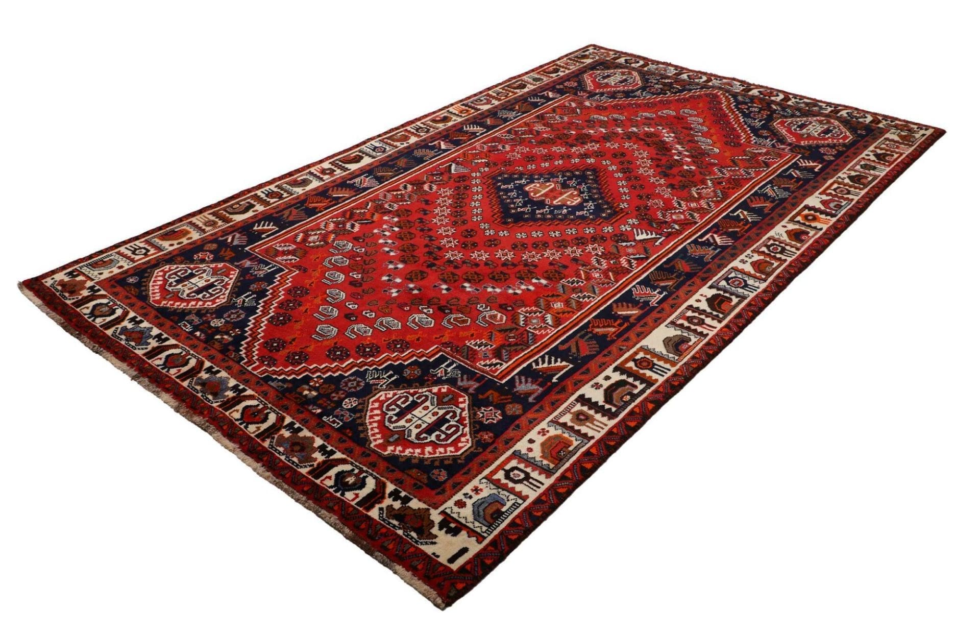 Shiraz Perserteppich 168 × 277 cm aus Wolle, handgeknüpft