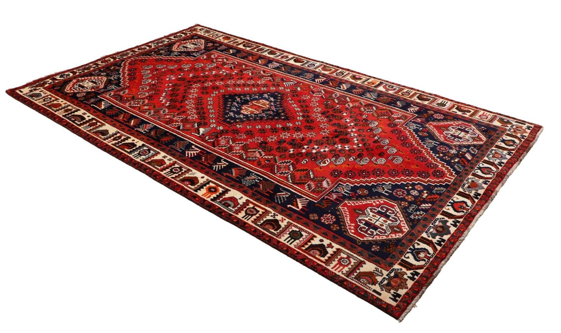 Shiraz Perserteppich 168 × 277 cm aus Wolle, handgeknüpft