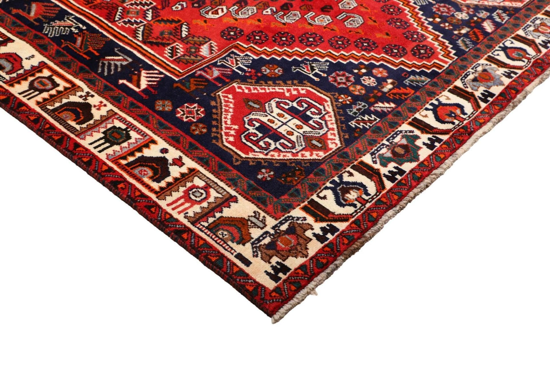 Shiraz Perserteppich 168 × 277 cm aus Wolle, handgeknüpft