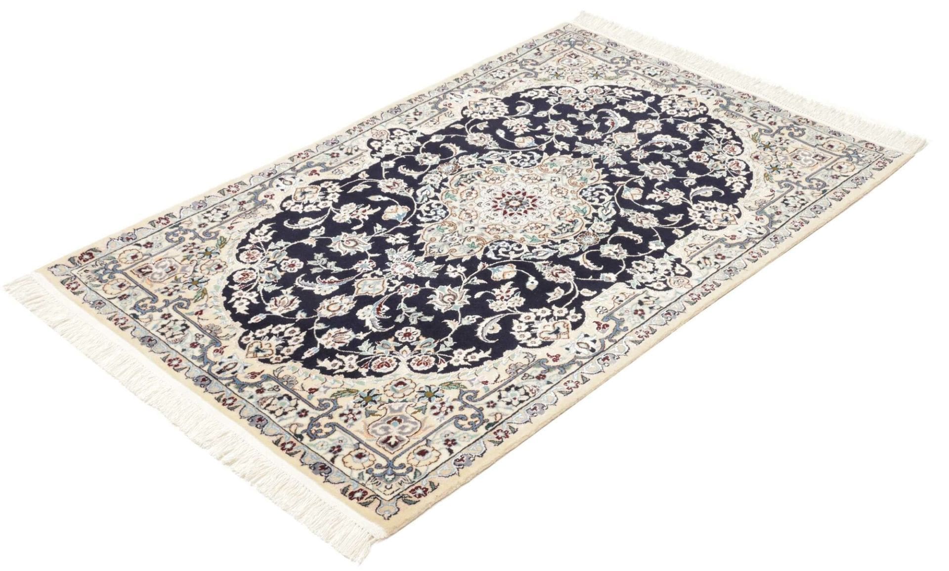 Handgeknüpfter Nain Perserteppich, 84 × 124 cm, Wolle